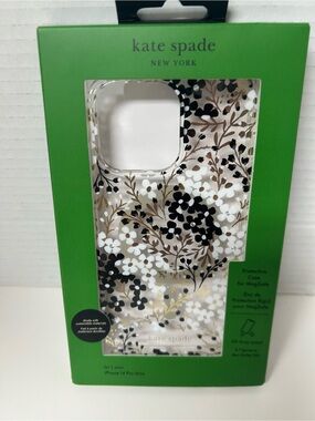 kate spade Clear Floral iPhone Case in Black, White & Brown
